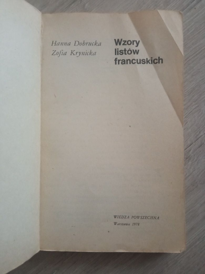 Wzory listów francuskich. Hanna Dobrucka