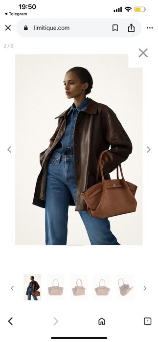 Оригінал Сумка тоут tote bag jw pei hana medium коричневий колір замша