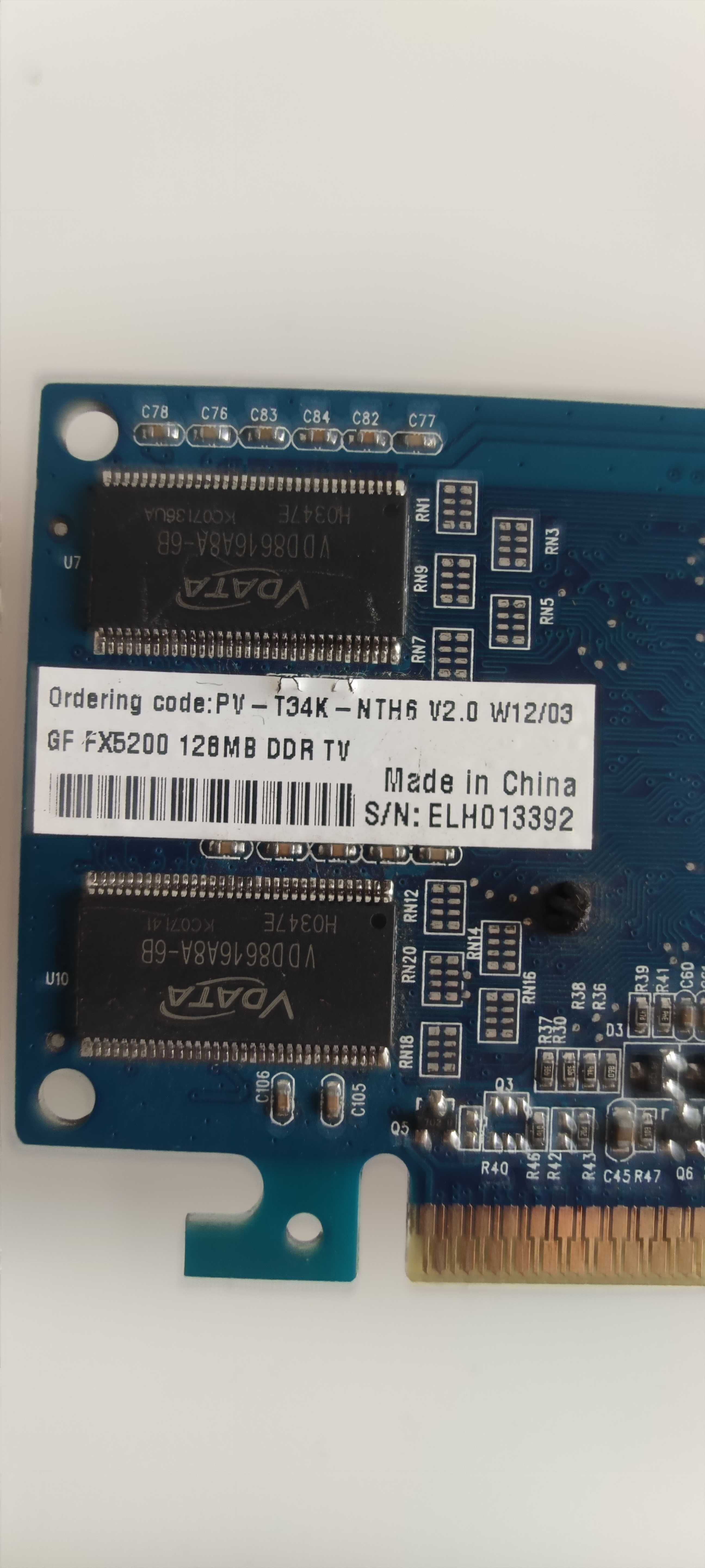 Placa de video GeForce FX5200 DDR TV