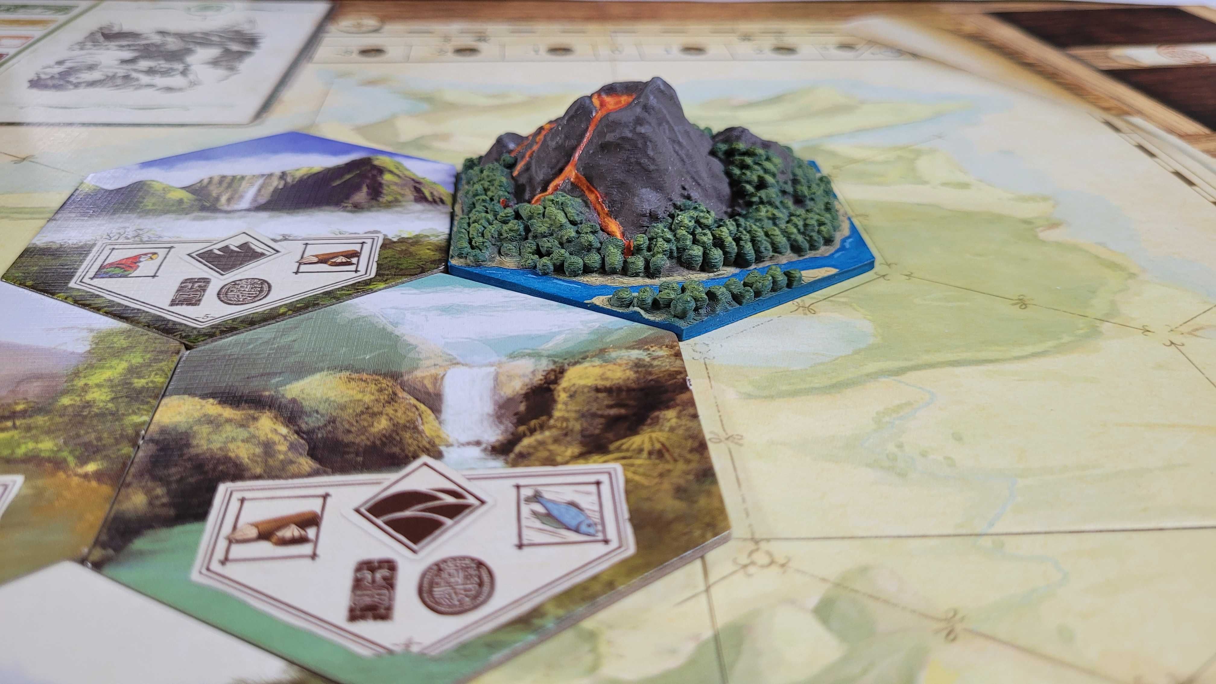 Kafelek wyspy wulkan 3D | Robinson Crusoe