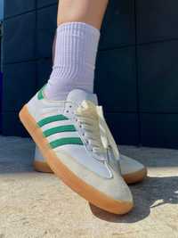 Кроссовки Adidas Samba Sporty & Rich White Green Strips Gum