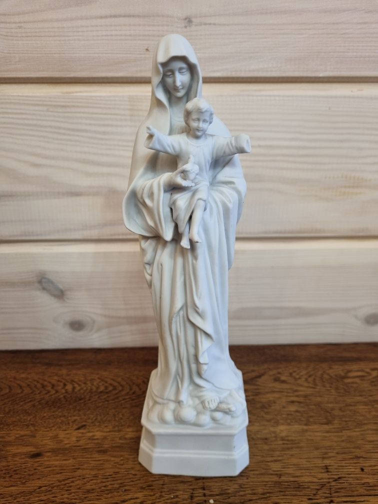 Piękna Biskwitowa Figura Matki Bożej