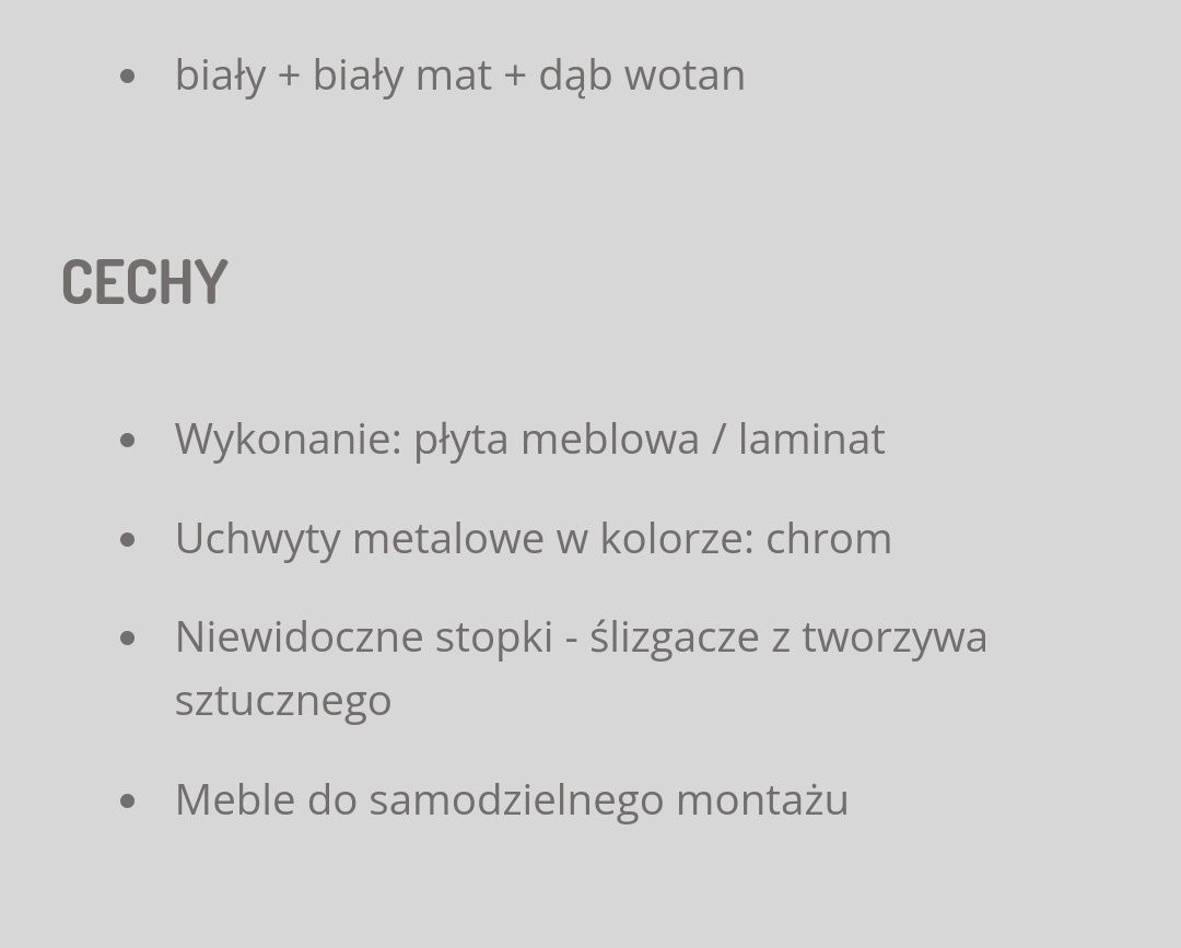 Zestaw mebli - dwie witryny, półka i biurko