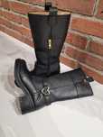 Kozaki oficerki skórzane Love Moschino 37 ankle boots trapery skora