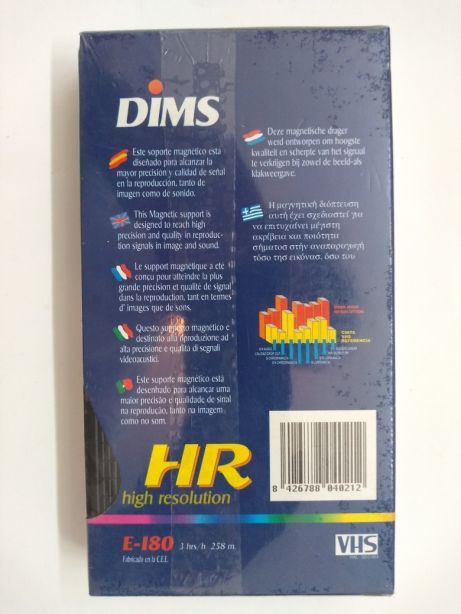 Cassetes Vídeo VHS DIMS de 180 minutos
