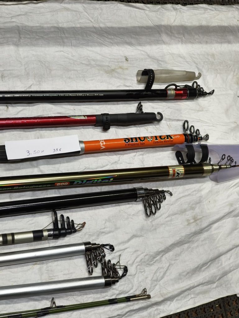 Vendo estas canas de pesca vários tamanhos e vários preços
