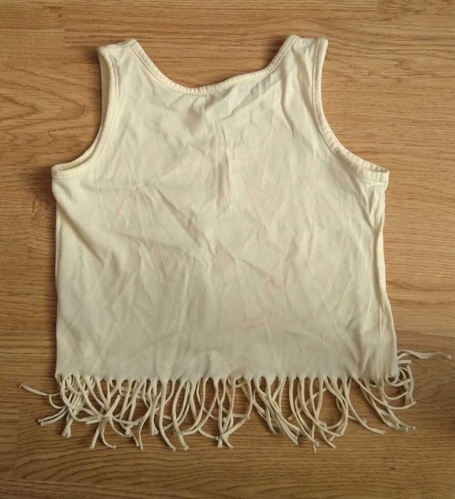 Letnia bluzka z frędzlami Little Kids 110 cm syrenki lato 100% bawełna