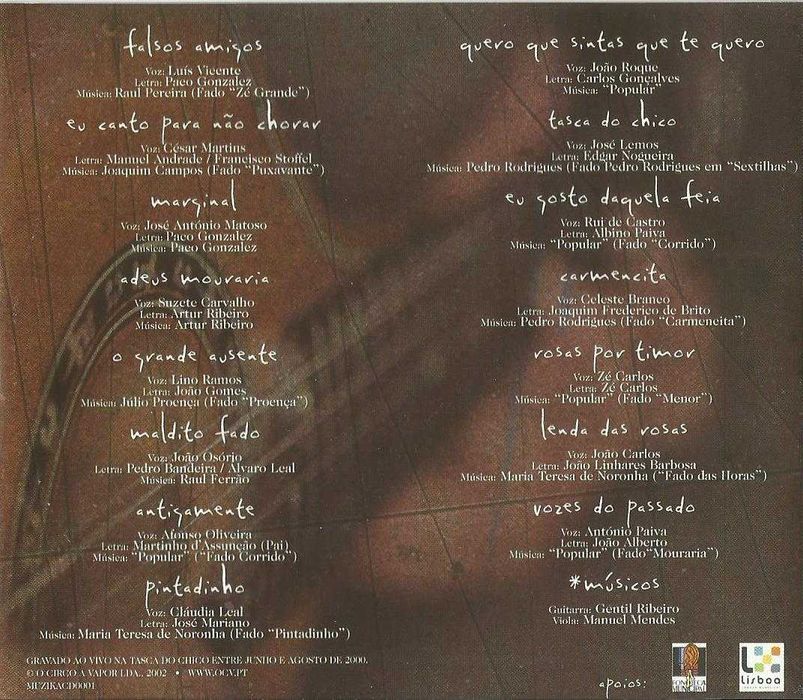 Ó Vadio: Fado na Tasca do Chico