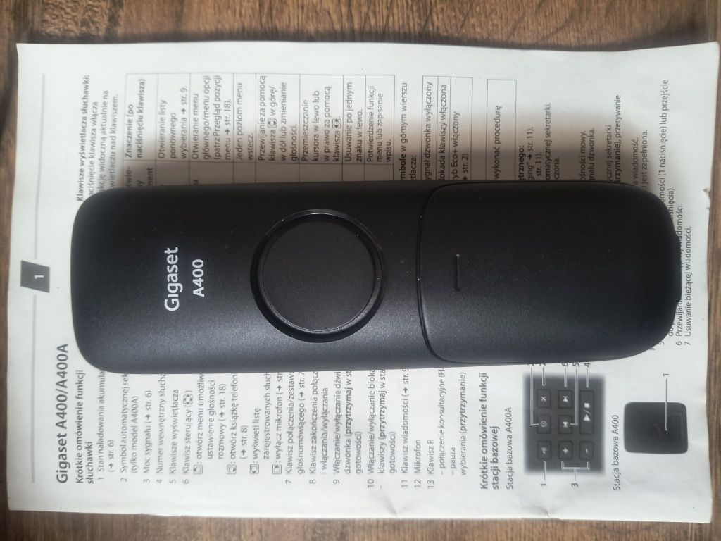 Telefon stacjonarny Gigaset A400 ze stacją dokującą sprawny