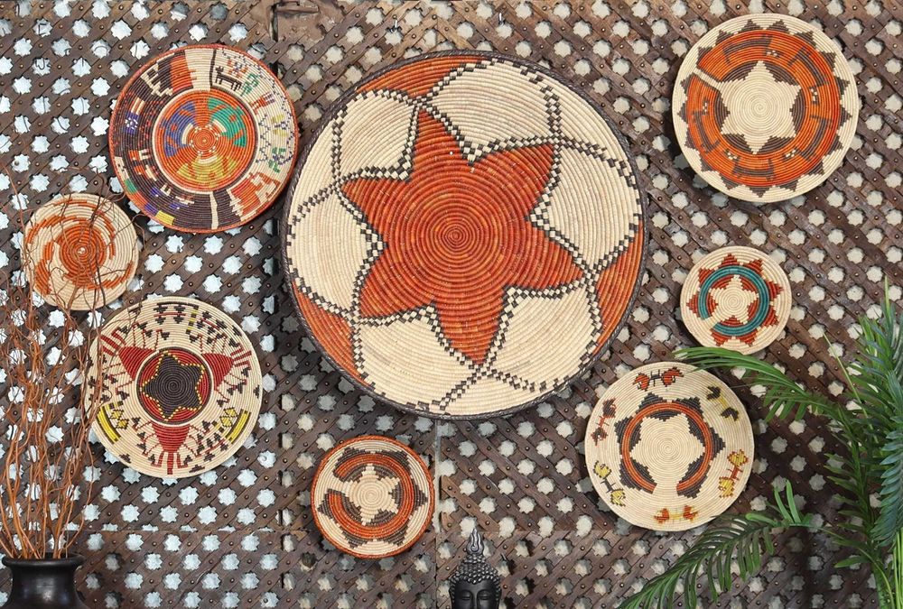 Dekoracja ścienna z wielką misą 70cm