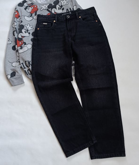 Джинси 40/L жіночі прямі Stradivarius графіт