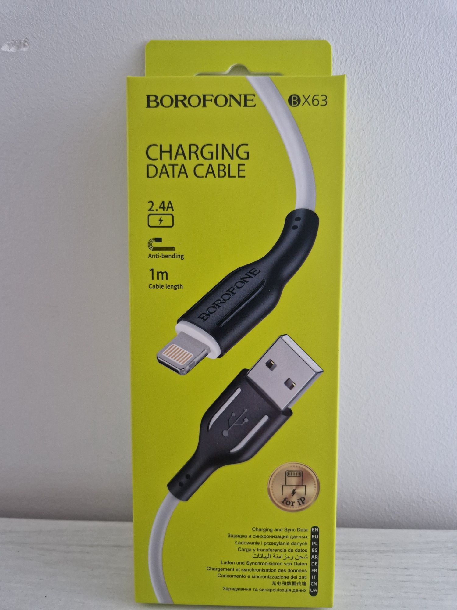 Borofone Kabel BX63 Charming - USB na Lightning - 2,4A 1 metr czarno-b