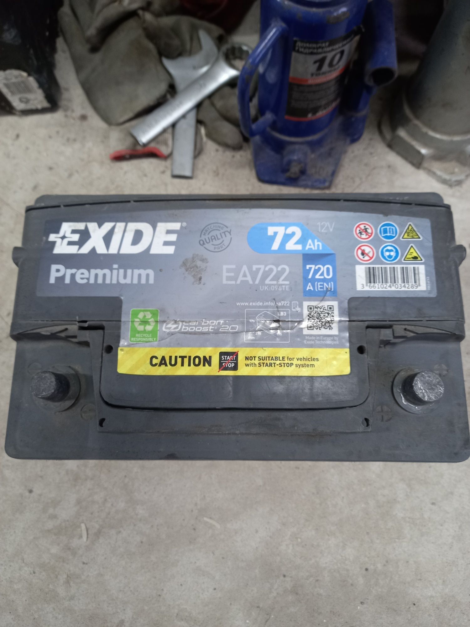 Акумулятор Exide 72Ah 720A