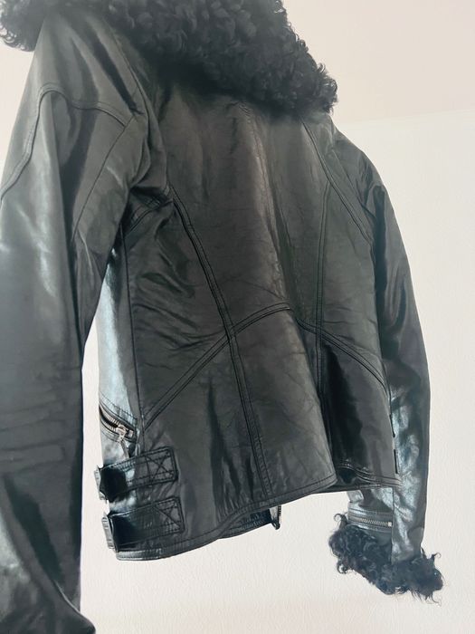 Шкіряна куртка-косуха сезон осінь-весна