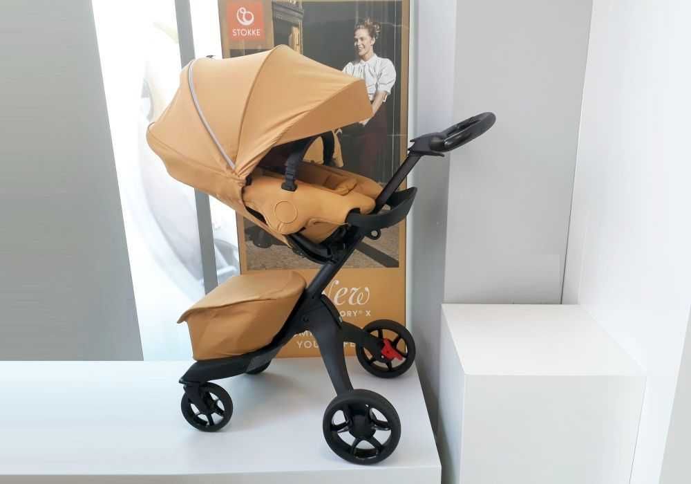 Stokke Xplory X 4w1 golden yellow / black melange - eksp