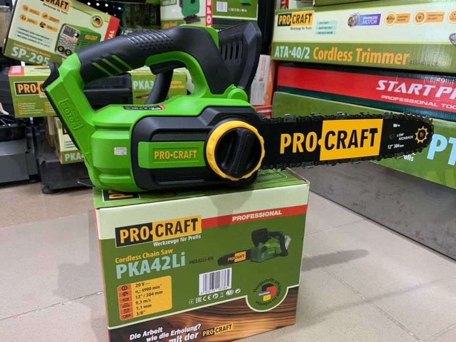 Аккумуляторная пила Procraft PKA42Li цепная Оригинал гарантия 3 года!