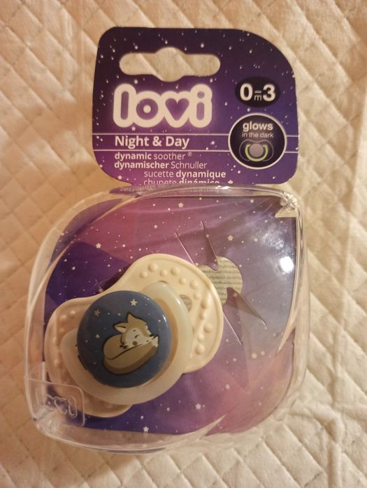 Smoczek Lovi 0-3 świecący lisek
