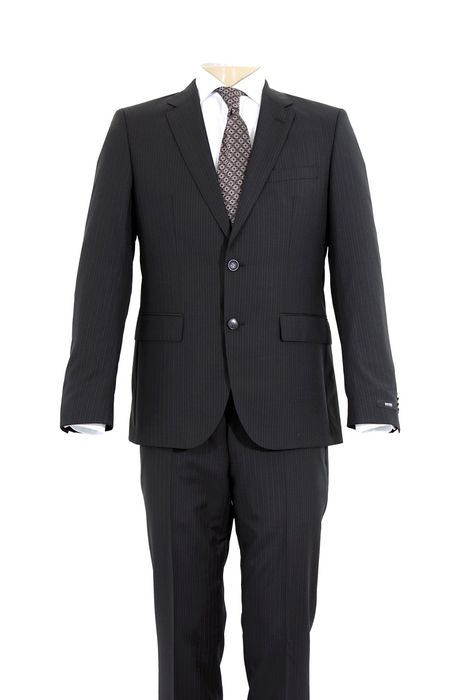 Oryginalny męski garnitur Hugo Boss roz 54 XL 100% virgin Woll czarny
