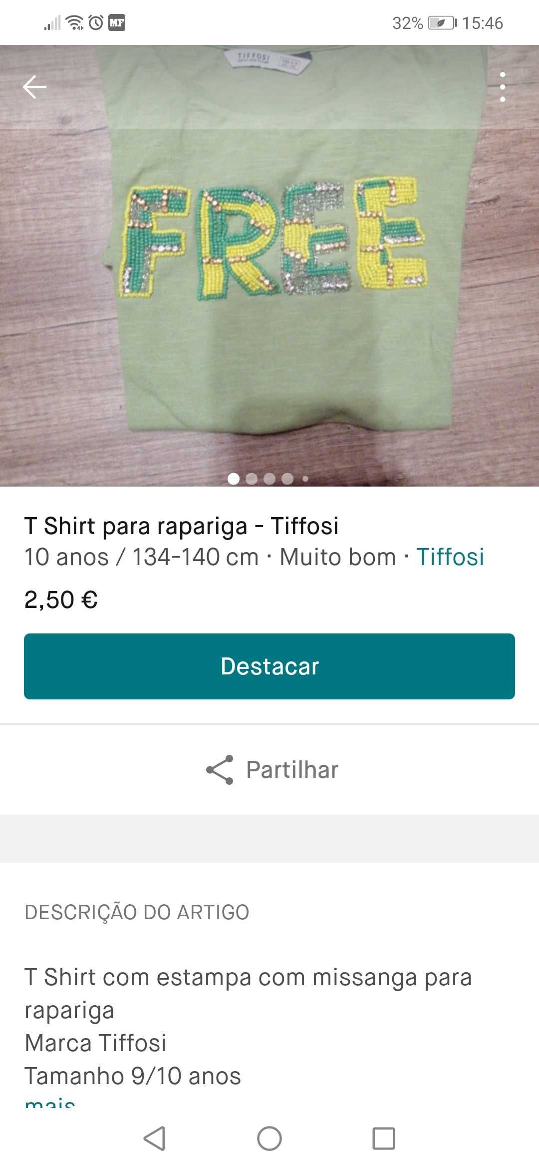 T Shirts para menina - Tiffosi