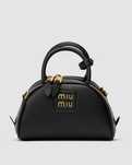 Torebka Miu Miu Leather Top-Handle Black
