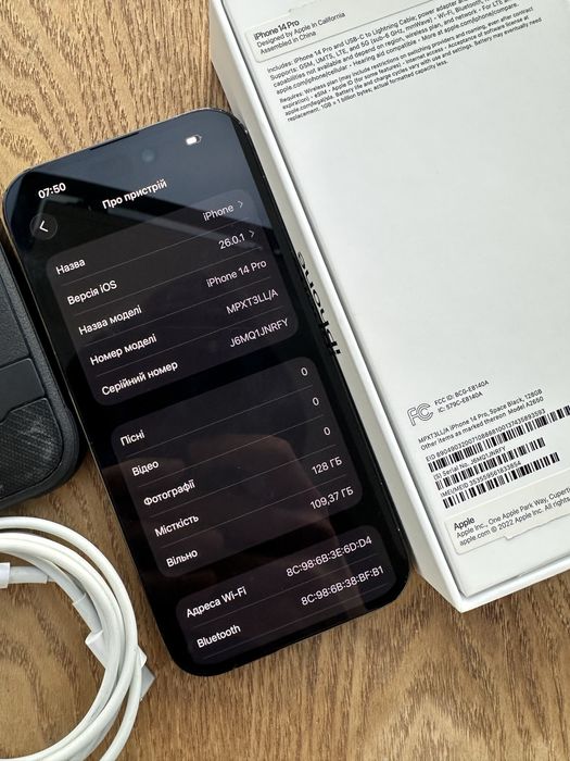Apple IPhone Айфон 14 Pro 128ГБ Black, Неверлок, Оригінал