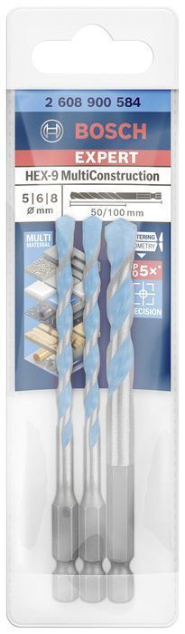 Wiertło Expert Multiconstruction Hex-9 Set 3Pc Bosch