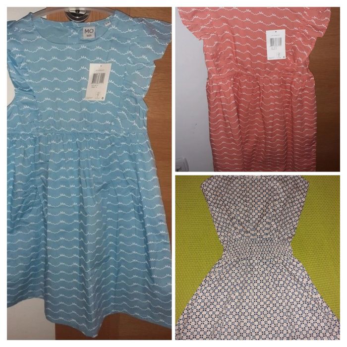 Roupa verão 5-6anos (top, vestidos, saia, calções, biquínis)