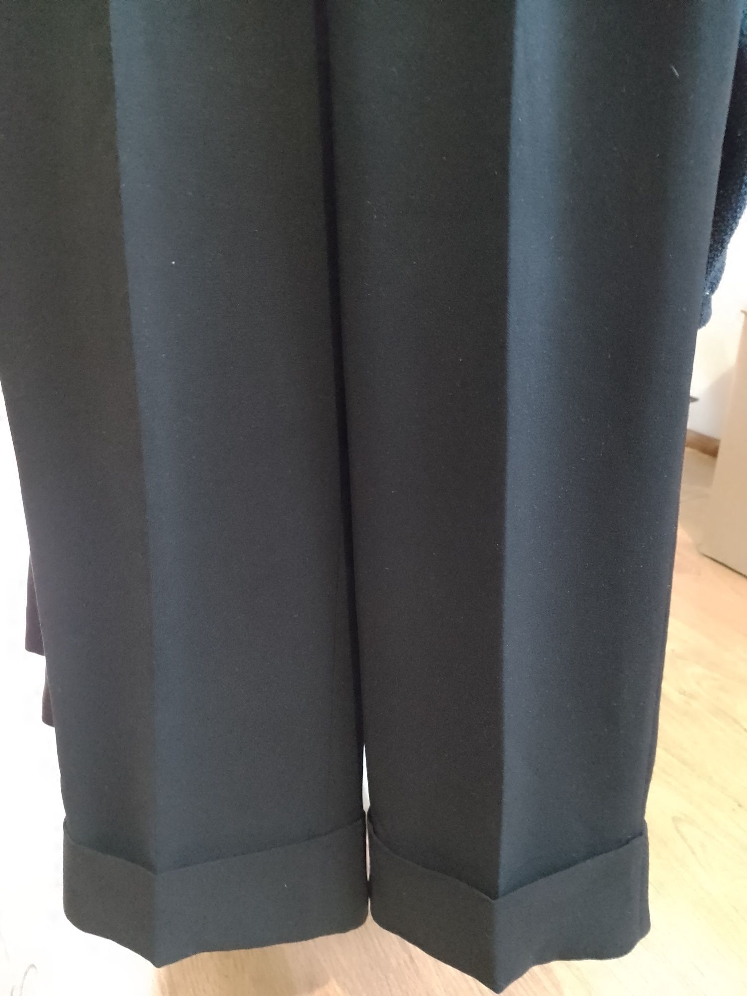 Eleganckie spodnie na kant wysoki stan vintage XS S