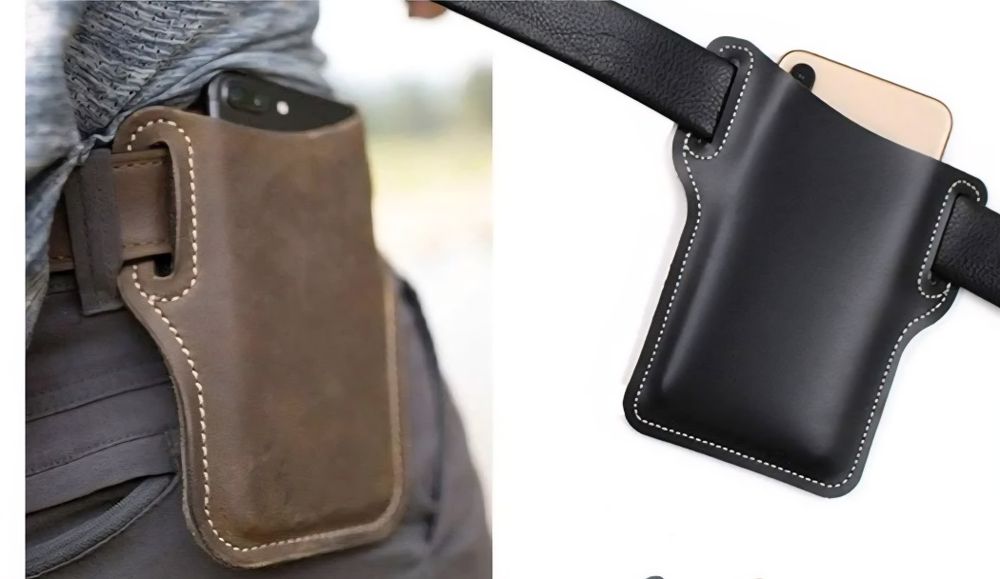 Etui na telefon do paska od spodni czarne