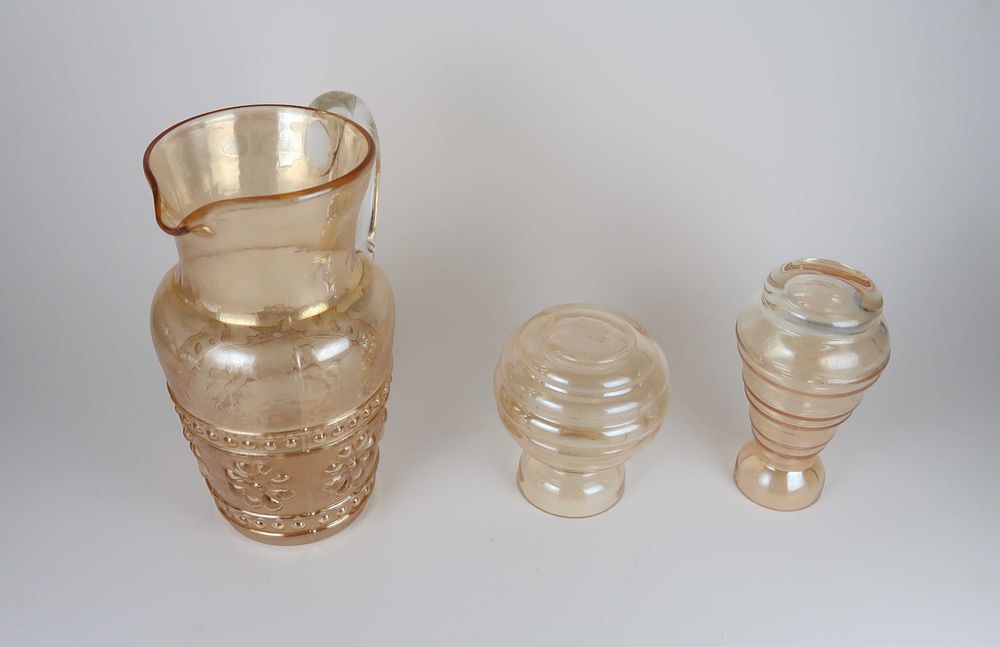 Conjunto Casca de Cebola - 1 Jarro e 2 jarrinhas