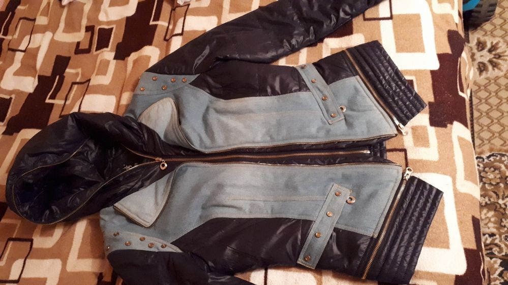 Куртка-піджак(джинс із плащевка)