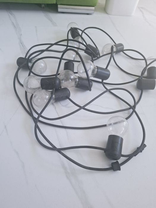 Girlanda led 12 lamp łańcuch zewnętrzny oświetleniowy ogród