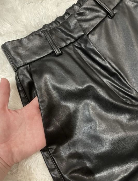 Шкіряні штани кюлоти h&m