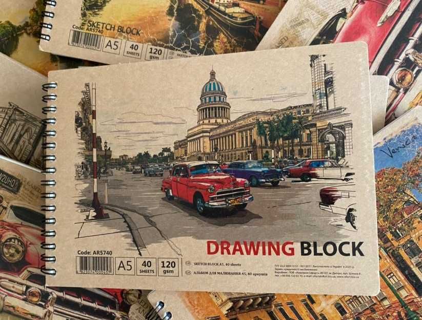 Альбом для рисования А5 KRAFT - спираль