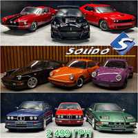Porsche, Mustang, Dodge, BMW E30 E31 E24, Alpina модель 1:18 Solido