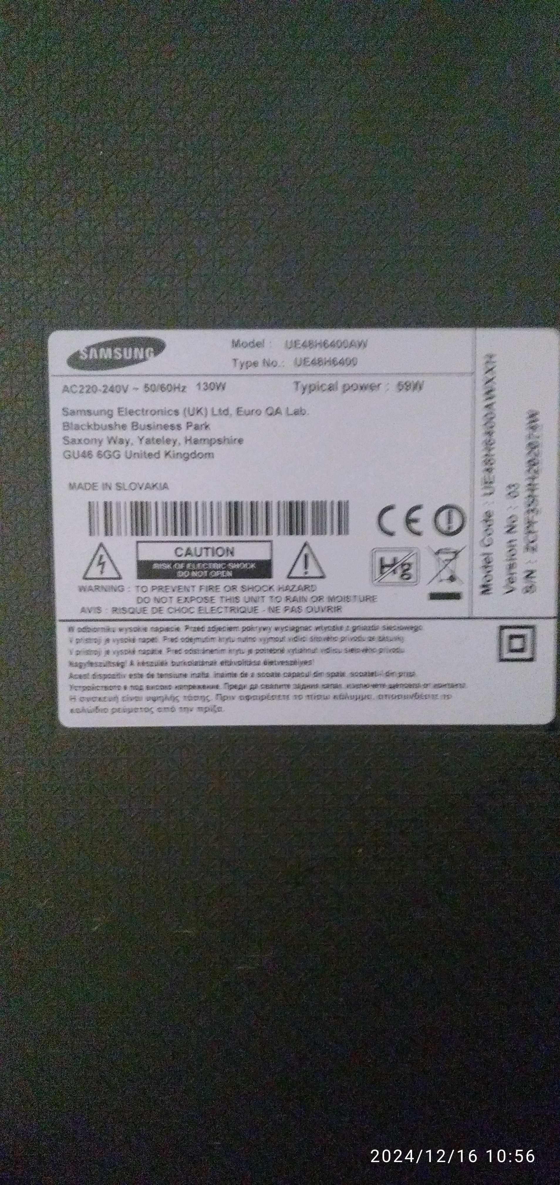 Samsung  UE48H6400AW

Модель UE48H6400AW 4k