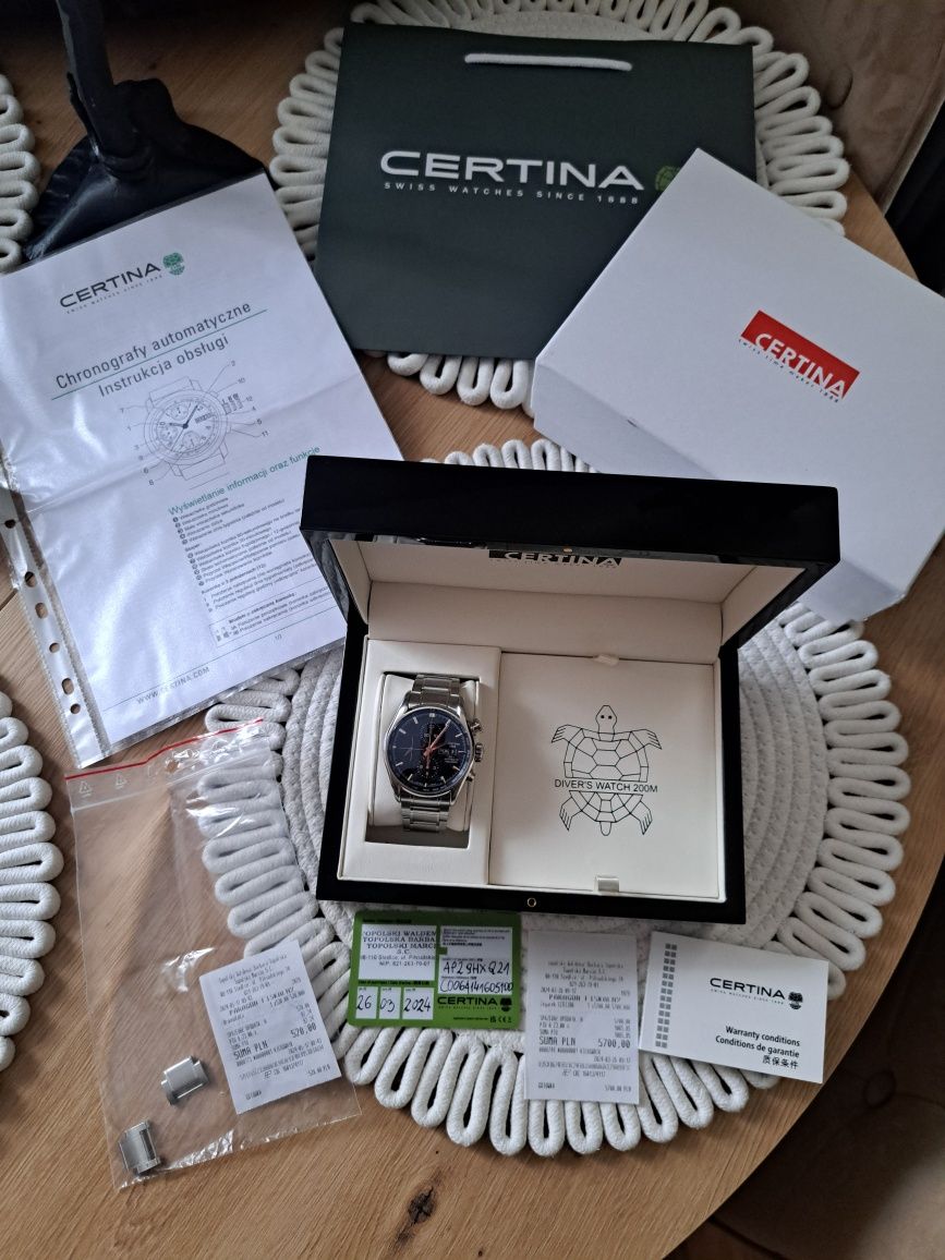 Zegarek Certina DS-1 Chronograf Automatic C006414 A, super stan.