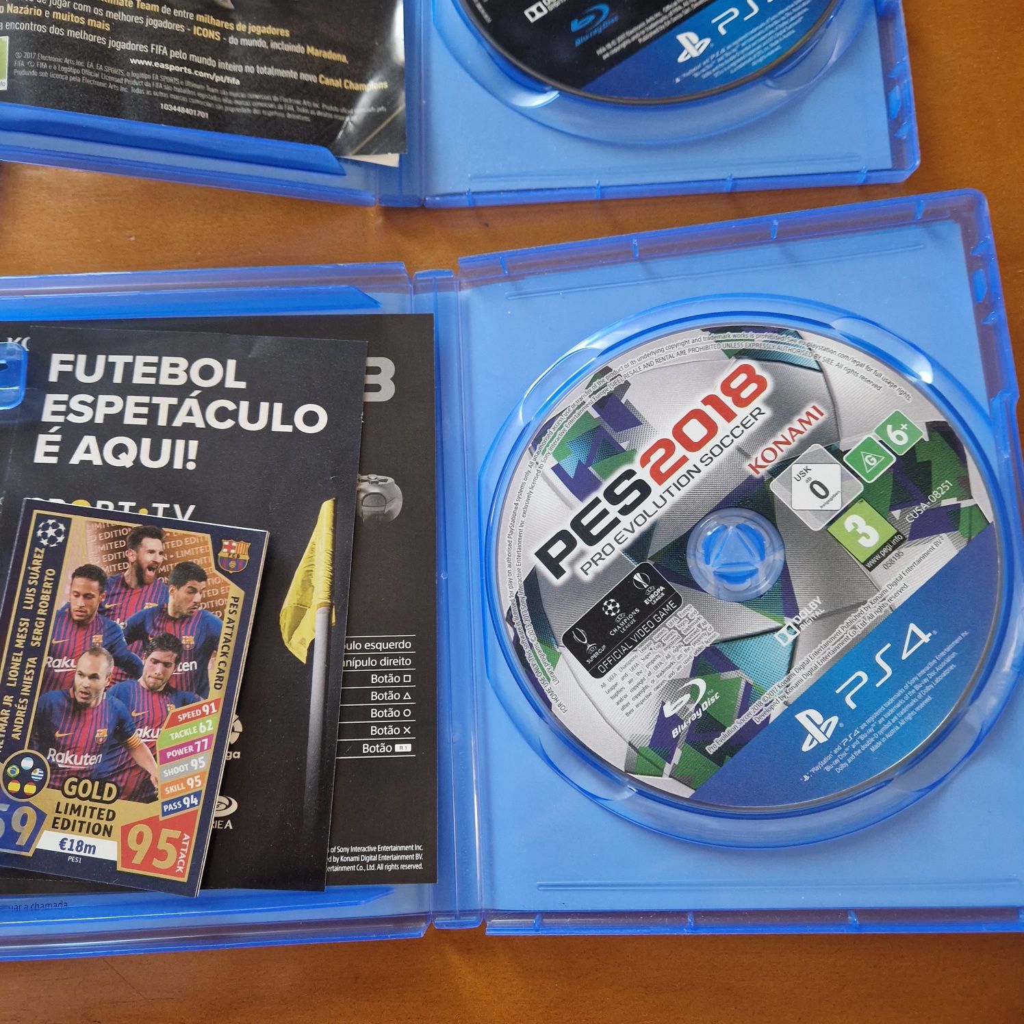 PS 4 cd's Fifa 18- Fifa 19 - PES 2018