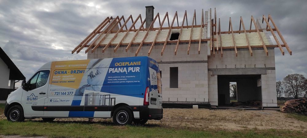 Ocieplenia Pianą PUR, Izolacje Natryskowe, Piana, Poddasza,Natrysk PUR