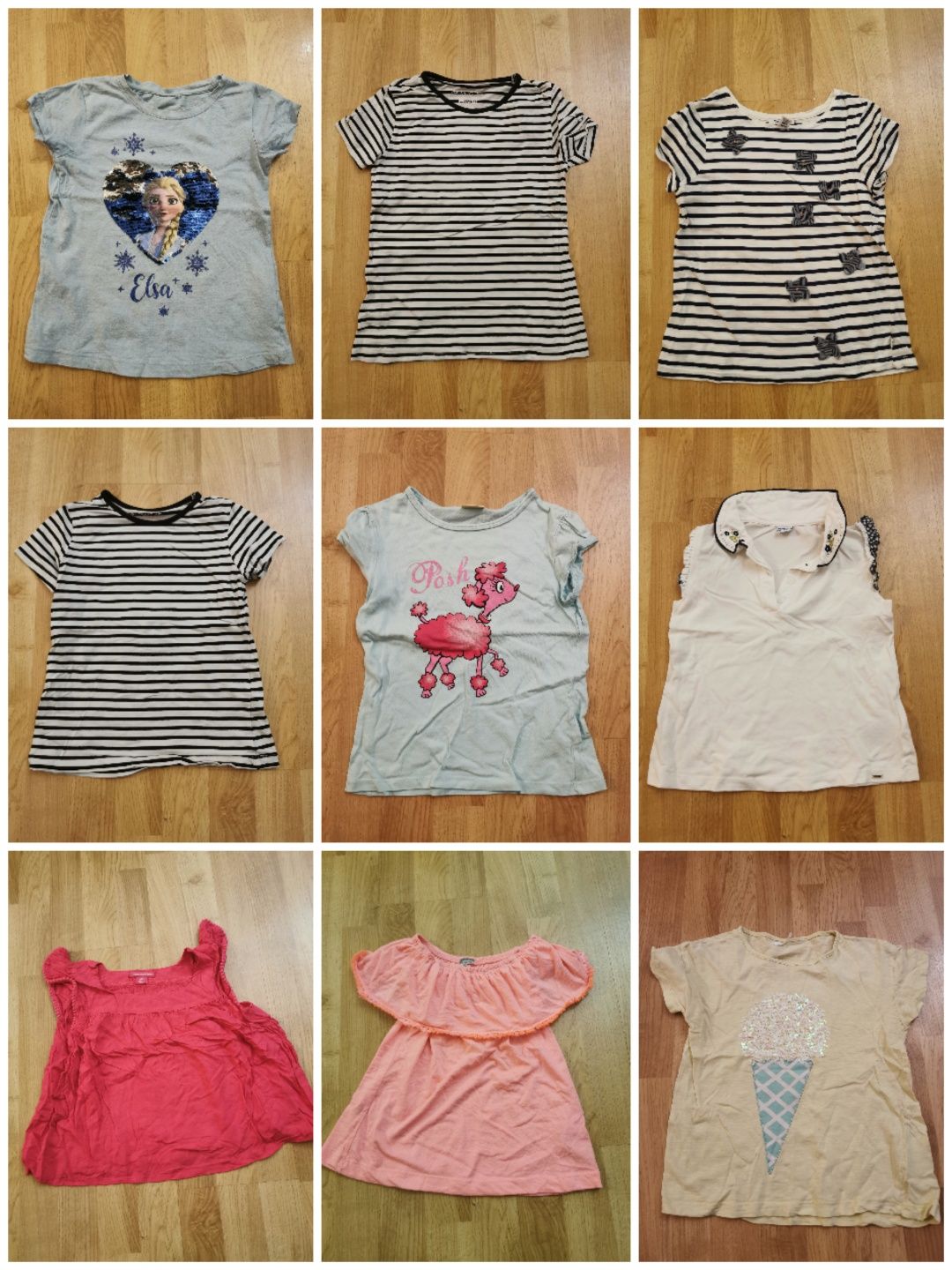 Rozm.122-128 wielki zestaw ubrań dla dziewczynki (Zara, H&M, Mayoral,