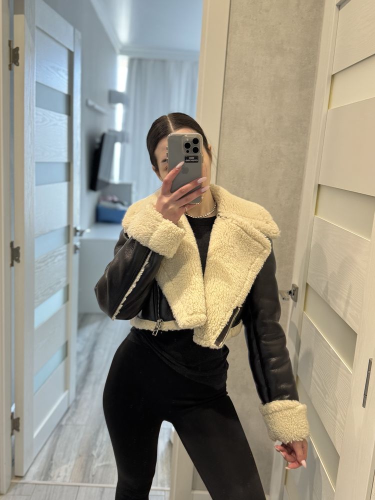 Дубленка Zara укороченная