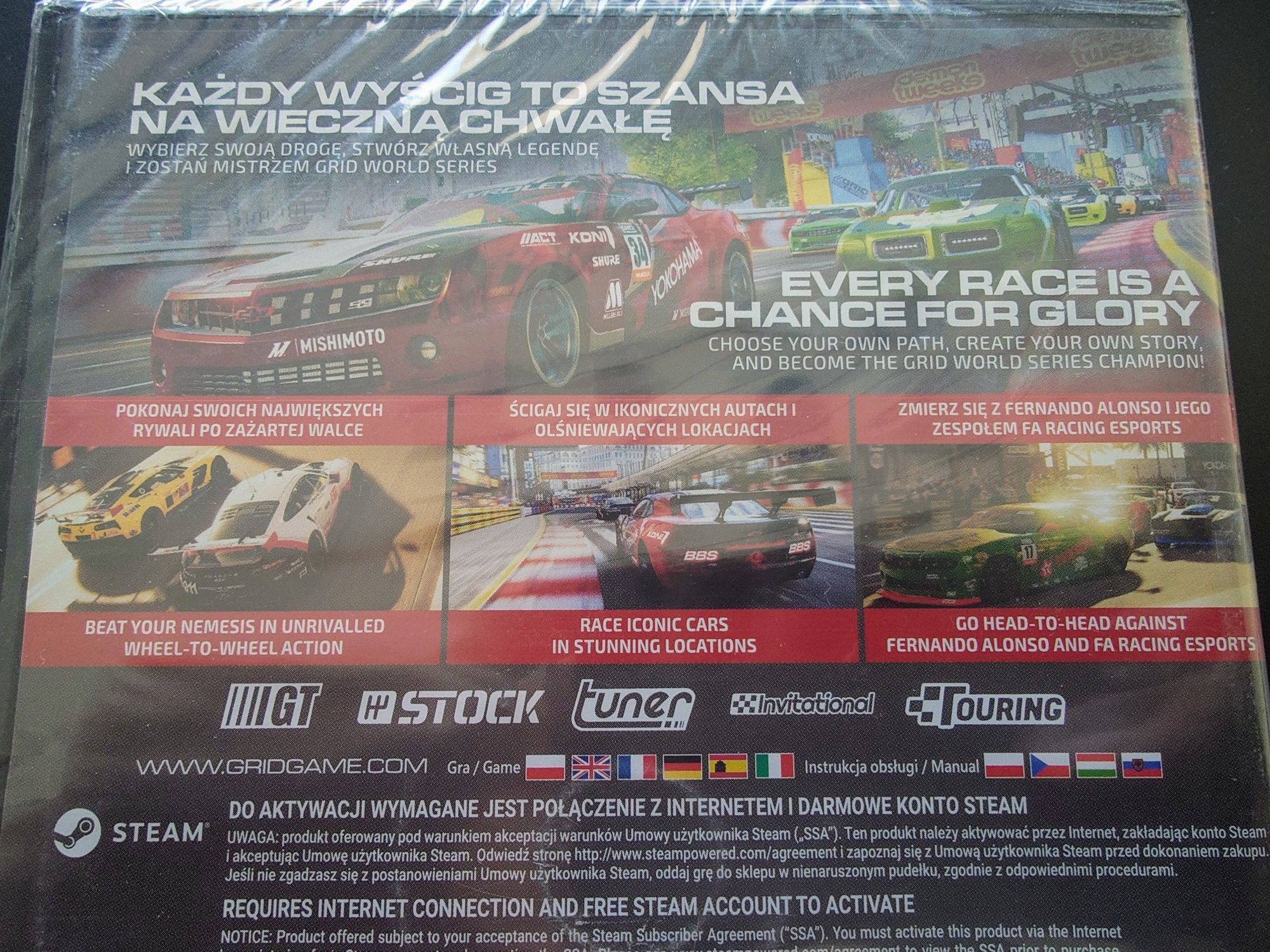 Gra nowa PC GRID DAY ONE EDITION DVD pl steam wyścig komputer racing