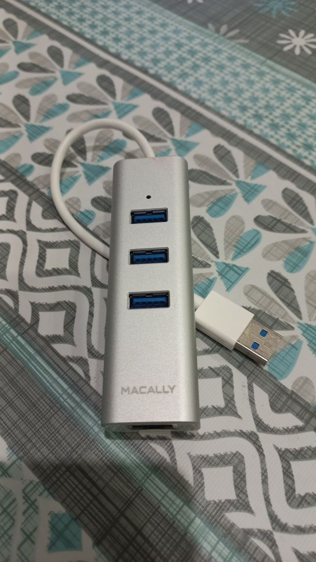 USB-хаб Macally (U3HUBGBA) 3xUSB 3.0 з Gigabit Ethernet-портом