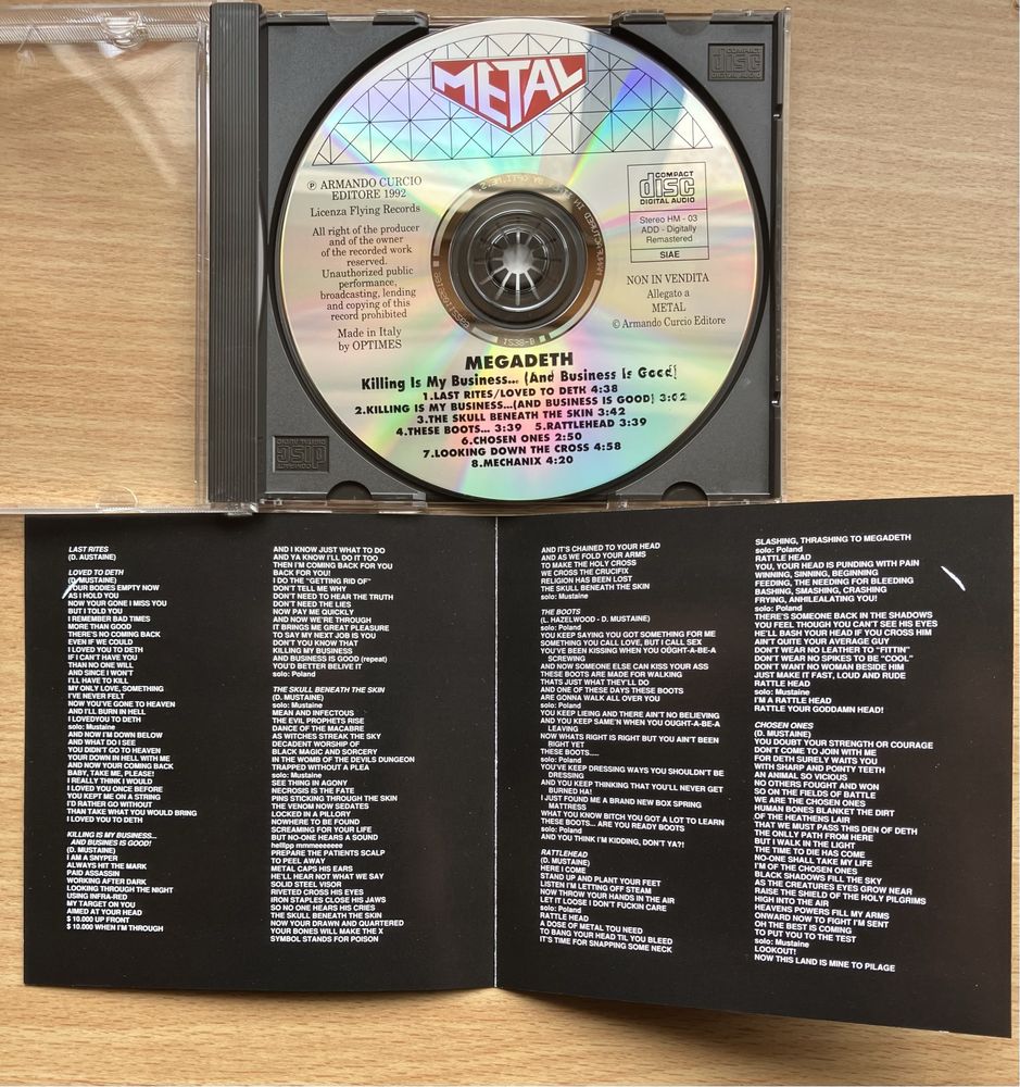 Megadeth - Killing, Peace, So Far, Rust, Youthanasia, Dystopia, Sick