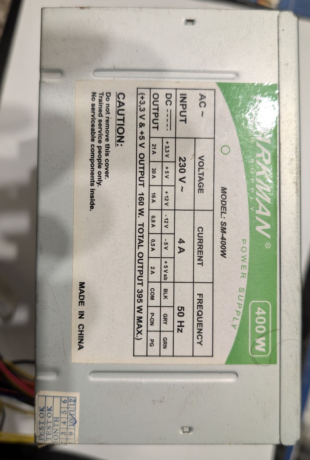 Продам комп'ютерний блок живлення  Sparkman SM 400 w