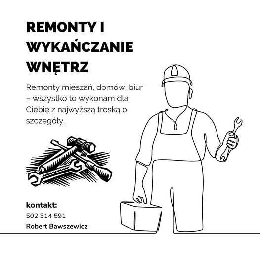 Realizacja remontu lub wykończenia wnętrz