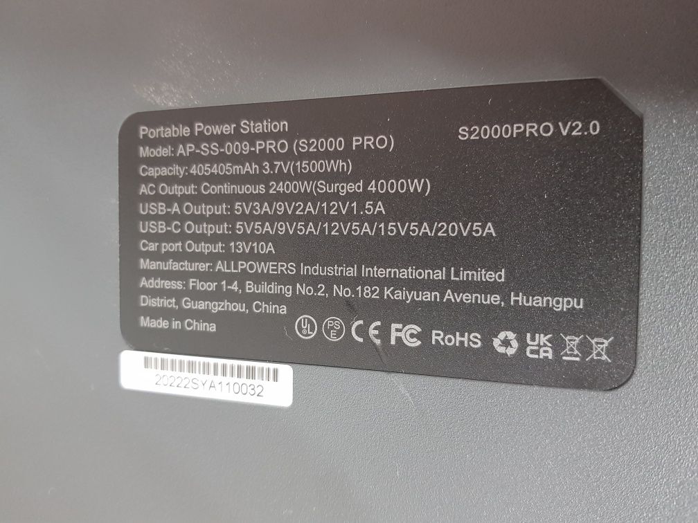 Зарядная станция Allpowers S2000 Pro (ap-ss-009-pro)