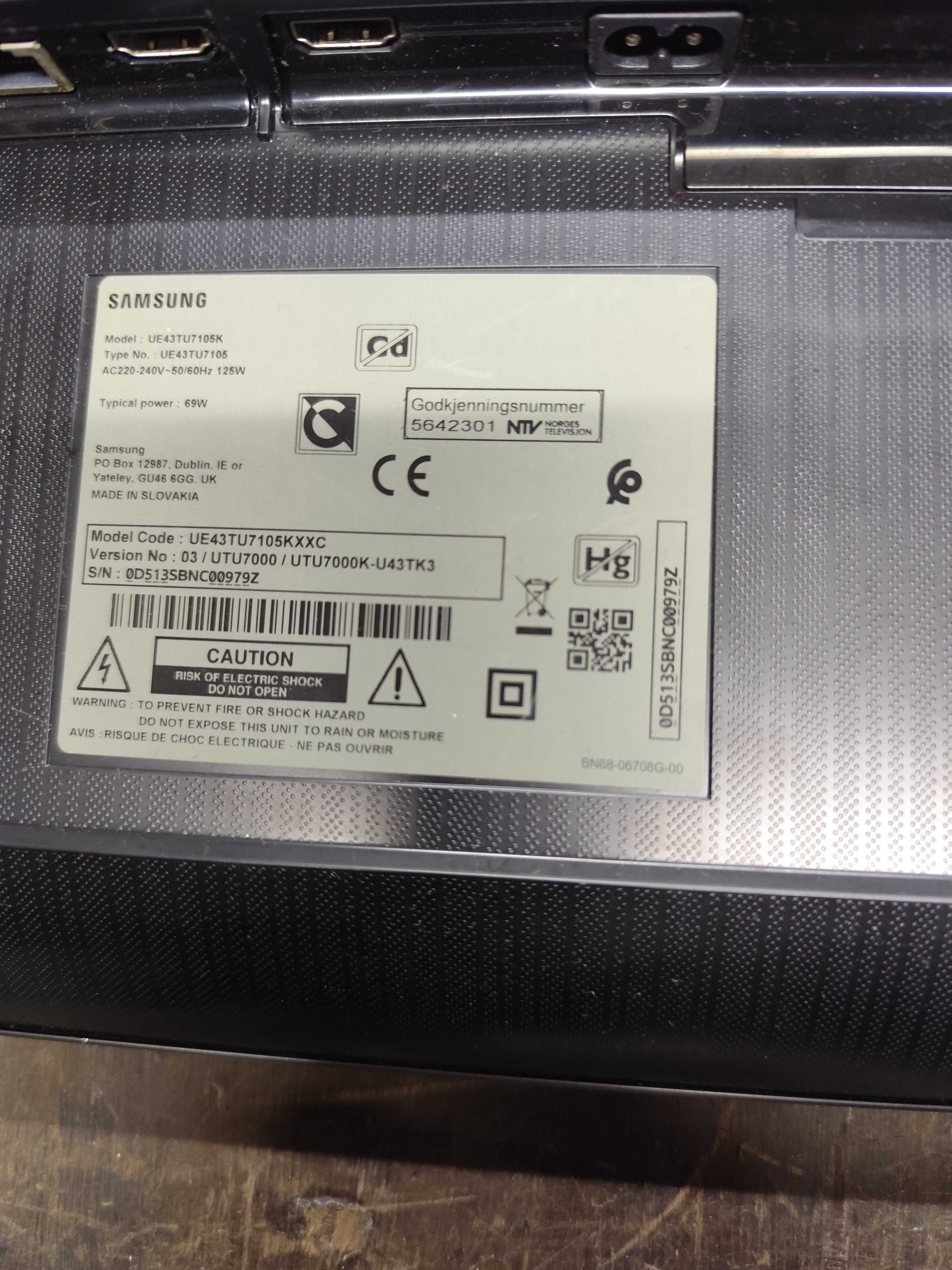 Placa TV Samsung U43TU7105K