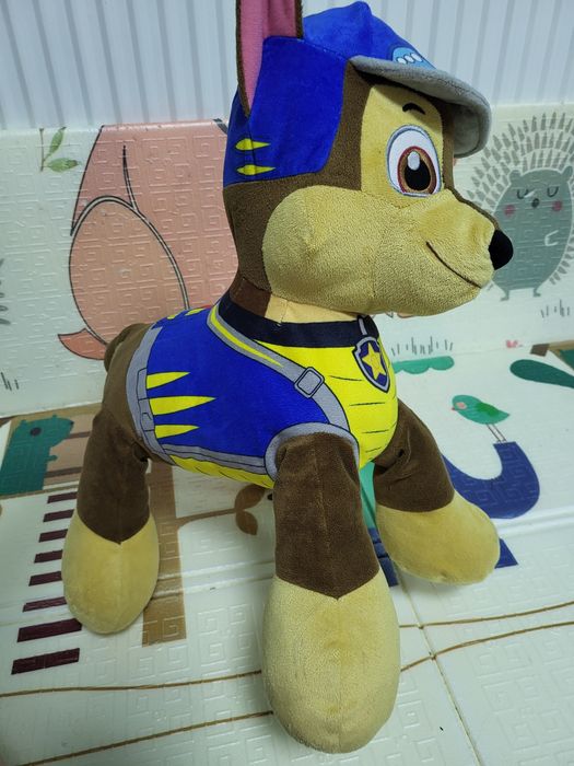 М'яка іграшка Чейз гонщик 55см. Щенячий патруль (Paw Patrol) Оригінал!