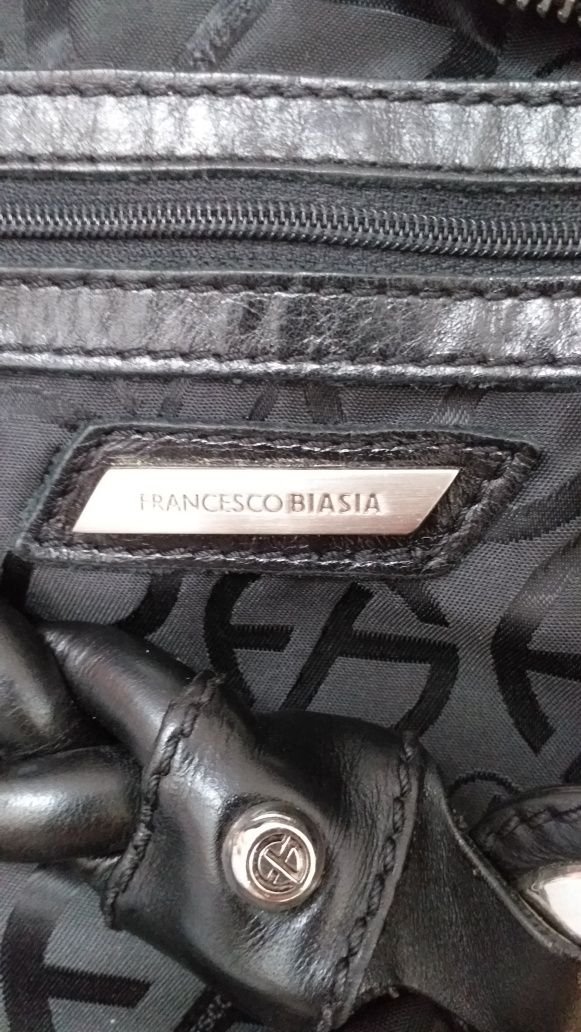 FRANCESCO BIASIA oryginalna skóra naturalna torebka shopper worek A4